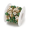 Glass & ABS Plastic Imitation Pearl Beaded Chains SA-CBAD321-02B-2