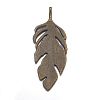 Tibetan Style Alloy Leaf Big Pendants X-PALLOY-A15448-AB-2
