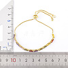 Brass Micro Pave Cubic Zirconia Slider Bracelets FS-WG49F5F-01-2