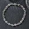 6MM 304 Stainless Steel Oval Link Chain Bracelets SA-CBA2696-19P-1