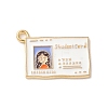 Graduation Season Alloy Enamel Pendants ENAM-R147-08D-G-1