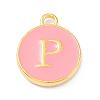 Golden Plated Alloy Enamel Charms ENAM-Q437-14P-1