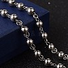 Non-Tarnish Crucifix Cross Stainless Steel Rosary Bead Necklaces LS-NJEW-O096-27-5