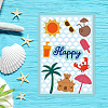 Beach Holiday Theme Carbon Steel Cutting Dies Stencils DIY-WH0309-952-2