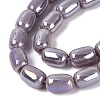 Electroplate Opaque Glass Beads Strands EGLA-Q132-03B-C04-3