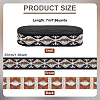 7M Polyester Jacquard Flower Ribbon OCOR-WH0088-86-2