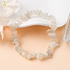 Natural White Moonstone Stretch Bracelets BJEW-JB03681-09-4