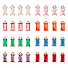 32Pcs 8 Colors Transparent Glass Charms GLAA-PH0001-22-1
