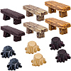 12Pcs 2 Styles Resin Benches DJEW-GF0001-81-1