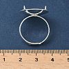 Adjustable Brass 4 Prong Ring Settings KK-K414-04A-S-3