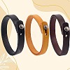 3Pcs 3 Colors Punk Retro Handmade Leather Cord Bracelet for Men BJEW-CL0001-05-6