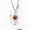 Stylish Stainless Steel Hamsa Hand Pendant Necklace Fashion Jewelry for Women ZT9341-2-1