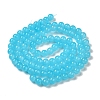 Baking Painted Imitation Jade Glass Round Bead Strands DGLA-Q021-8mm-06-2