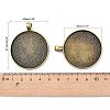 Tibetan Style Flat Round Alloy Big Pendant Cabochon Settings LS-X-TIBEP-Q049-09AB-NR-3