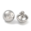 304 Stainless Steel Half Round Stud Earrings for Women EJEW-U022-03P-2