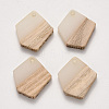 Transparent Resin & Wood Pendants RESI-S384-003A-C01-1