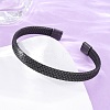 316 Surgical Stainless Steel Cuff Bangles for Men BJEW-P319-05B-B-5