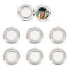 6Pcs Brass Locket Pendants KK-PH0013-65-1