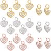  24Pcs 3 Colors Brass Micro Pave Clear Cubic Zirconia Charms KK-NB0001-41-1