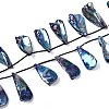 AB Color Plated Dyed Natural Freshwater Shell Beads Strands SHEL-T020-55C-1