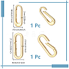 2Pcs 2 Styles 925 Sterling Silver Spring Gate Rings STER-NB0001-33-2