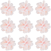 12Pcs Cloth Artificial Flower Head AJEW-SC0031-58B-1
