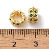 Long-Lasting Plated Brass Micro Pave Clear Cubic Zirconia Beads KK-K381-18B-G02-2