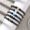 Natural & Synthetic Mixed Gemstone Beaded Stretch Bracelets for Women BJEW-JB12843-2