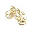 Bicycle Rack Plating Brass Pendants KK-Z074-35G-2