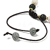 Dyed Natural Lava Rock Rondelle Braided Bead Bracelets BJEW-Z026-01D-3