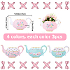 12Pcs 4 Styles Teapot Shaped Paper Bouquet Packing Boxes DIY-SP0006-40-2