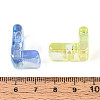 UV Plating Transparent Acrylic European Beads OACR-M027-02L-4