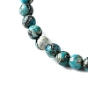 Synthetic Silver Line Turquoise Beads Strands G-L617-D03-4mm-4