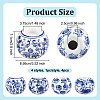 4Pcs 4 Styles Handmade Porcelain Candle Holders DJEW-OC0013-87-2