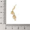 Brass with Clear Cubic Zirconia Stud Earring Findings KK-G499-02G-3