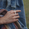 DIY Star & Lightning Stainless Steel Charms Cuff Ring Making Kit DIY-FI0001-02-7