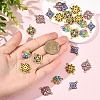 25Pcs 5 Colors 3D Printed Alloy Connector Charms FIND-YW0011-78-4