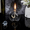 Transparent Glass Candle Holders with Candle Wick DIY-WH0308-997C-4