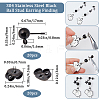 20Pcs 304 Stainless Steel Ball Post Stud Earring Findings STAS-SC0006-53-2