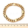 304 Stainless Steel Cuban Link Chain Bracelets for Women BJEW-G779-04B-G-5
