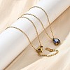 304 Stainless Steel Necklaces NJEW-R022-01G-09-3