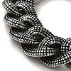 304 Stainless Steel Cuban Link Chain Bracelets for Women Men BJEW-Q341-06C-AS-2