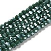 Electroplate Opaque Glass Beads Strands EGLA-A035-P6mm-A06-1