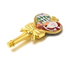 Christmas Santa Claus Print Brass & Resin Wax Stamp Handles AJEW-A058-02B-2