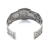 Constellation Alloy Open Cuff Bangles for Women Men BJEW-C064-01AS-06-3