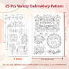 4 Sheets 11.6x8.2 Inch Stick and Stitch Embroidery Patterns DIY-WH0455-224-2