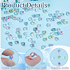 80Pcs Teardrop Electroplated Transparent Glass Charms GLAA-PA0001-68-6