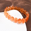 Dyed & Heated Natural Carnelian Faceted Beaded Stretch Bracelets for Women BJEW-K251-07P-3