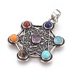 Natural & Synthetic Gemstone Pendants KK-F756-05D-1