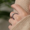 Brass & Resin Cuff Open Rings for Women WG409D6-01-3